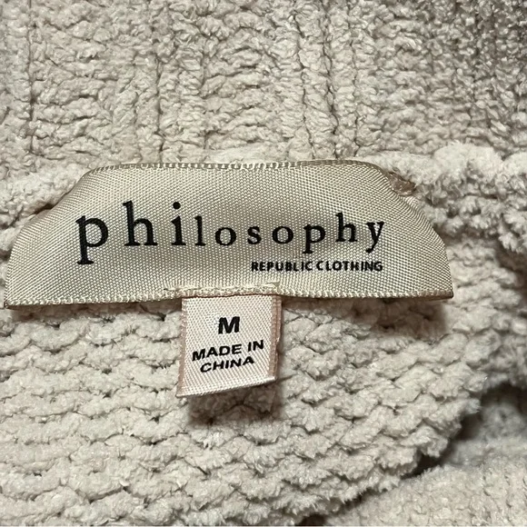 Philosophy Cream Knit Sweater - Medium - Picture 11 of 13